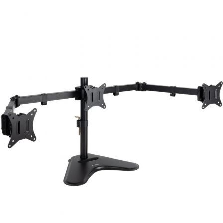 Tooq Soporte de Mesa para 3 Pantallas 17-27 pulgadas, Negro